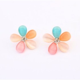 Multicolor Floral Stud Earrings